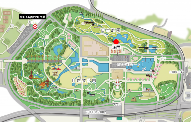 日本庭園 正門 MAP