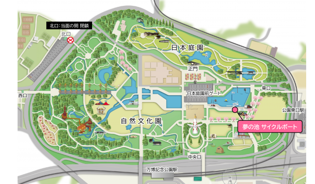 夢の池サイクルボート MAP