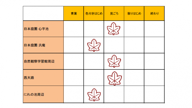 紅葉状況